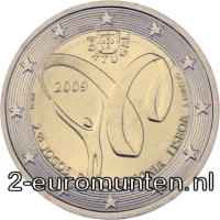 2 Euromunt van Portugal uit 2009 met het motief Tweede spelen van de Lusofonie