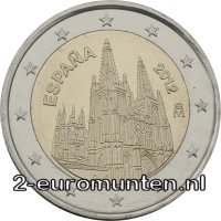 2 Euromunt van Spanje uit 2012 met het motief de Kathedraal van Burgos