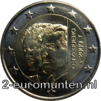 2 Euromunt van Luxemburg uit 2009 met het motief 90e Verjaardag van de troonsbestijging van Groothertogin Charlotte