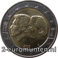 2 Euromunt van België uit 2005 met het motief Belgisch-Luxemburgse Economische Unie