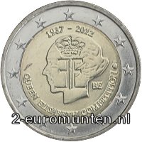 2 Euromunt van België, uit 2012 met het motief 75 jaar Koningin Elisabethwedstrijd