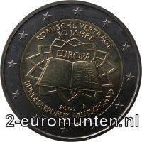 2 Euromunt van Duitsland uit 2007 met het motief Verdrag van Rome