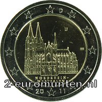 2 Euromunt van Duitsland uit 2011 met het motief De dom van Keulen