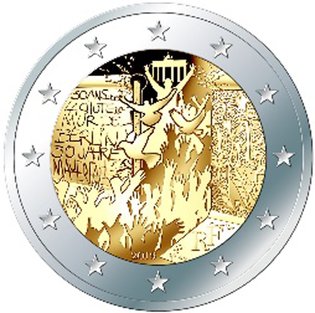 2 Euromunt van Duitsland uit 2019 met het motief 30 jaar val van de Berlijnse Muur