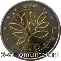 2 Euromunt van Finland uit 2004 met het motief Uitbreiding van de Europese Unie in 2004