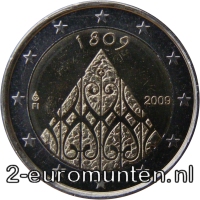2 Euromunt van Finland uit 2009 met het motief Finse oorlog 1808-1809