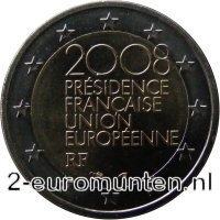 2 Euromunt van Frankrijk uit 2008 met het motief EU-voorzitterschap