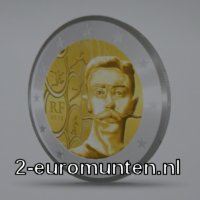2 Euromunt van Frankrijk uit 2013 met het motief 150ste geboortedag van Pierre de Coubertin