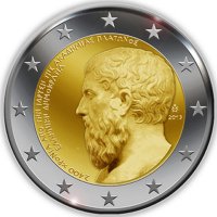 2 Euromunt van Griekenland uit 2013 met het motief Plato’s Academie