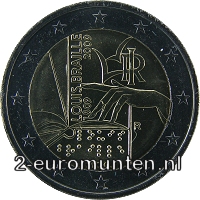2 Euromunt van Italië uit 2009 met het motief  200e verjaardag van Louis Braille