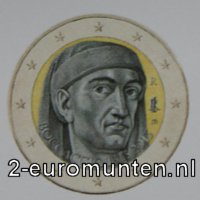 2 Euromunt van Italië uit 2013 met het motief 700e geboortedag van Giovanni Boccacio