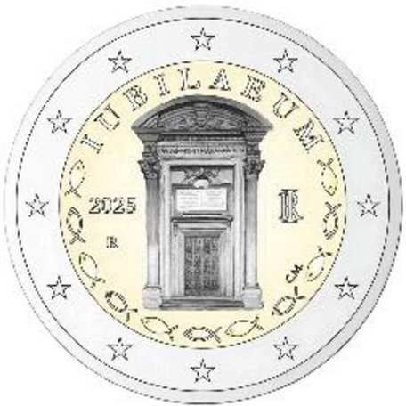 2 Euromunt van Itali&euml; uit 2025 met het motief Jubileum 2025