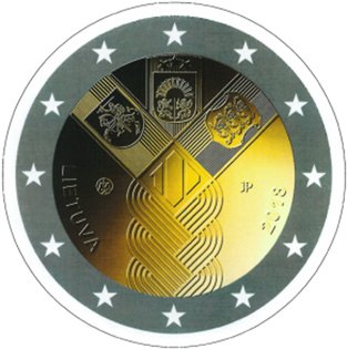 2 Euromunt van Litouwen uit 2018 met het motief 100ste verjaardag van de oprichting van de onafhankelijke staat