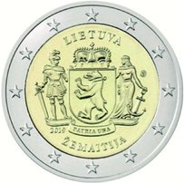 2 Euromunt van Litouwen uit 2019 met het motief Samogitien