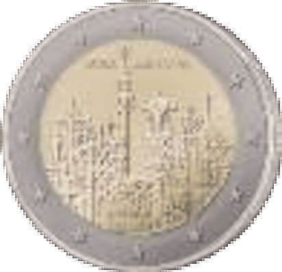 2 Euromunt van Litouwen uit 2020 met het motief Heuvel der Kruisen