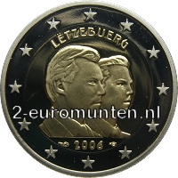 2 Euromunt van Luxemburg uit 2006 met het motief 25e verjaardag Erfgroothertog Willem