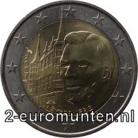 2 Euromunt van Luxemburg uit 2007 met het motief Groothertogelijk Paleis
