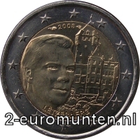 2 Euromunt van Luxemburg uit 2008 met het motief Château de Berg
