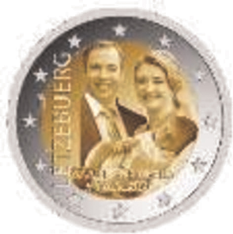 2 Euromunt van Luxemburg uit 2020 met het motief de geboorte van prins Charles