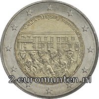 2 Euromunt van Malta uit 2012 met het motief 1887 Majority Representation