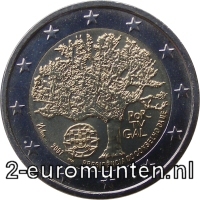2 Euromunt van Portugal uit 2007 met het motief Presidentschap van de Europese Commissie