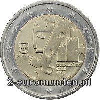 2 Euromunt van Portugal uit 2012 met het motief Guimarães culturele hoofdstad van Europa