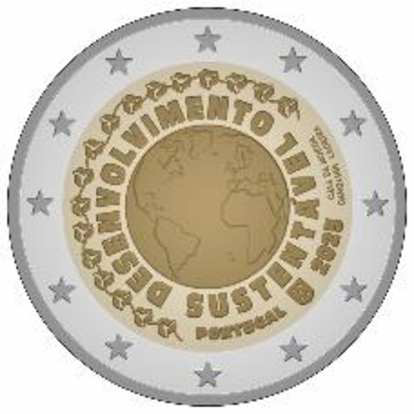 2 Euromunt van Portugal uit 2025 met het motief Duurzame ontwikkeling - Agenda 2030