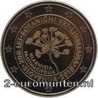 2 Euromunt van Slovenië uit 2010 met het motief 200ste verjaardag van de Botanische Tuinen in Ljubljana