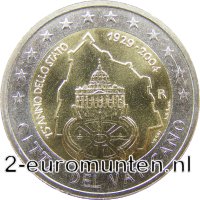 2 Euromunt van de Vaticaanstad uit 2004 met het motief 75-jarig bestaan van Vaticaanstad