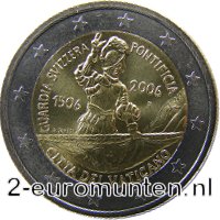 2 Euromunt van de Vaticaanstad uit 2006 met het motief 500-jarig bestaan van de Zwitserse Garde