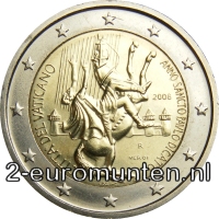 2 Euromunt van de Vaticaanstad uit 2008 met het motief Jaar van Sint Paulus