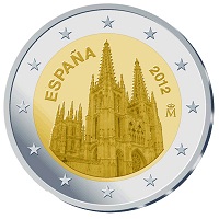 2 Euro Spanje 2012 Kathedraal van Burgos